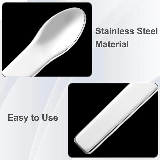 Pndeyo 3pcs Mini Stainless Steel Makeup Spatula, Reusable Cosmetic Cream - Image 3