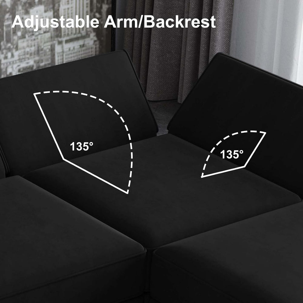 Belffin Modular Sectional Arm Accent Chair with Storage Seat Velvet Armchair ...
