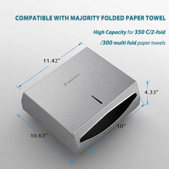Paper Towel Dispenser Wall Mount: Large Capacity Commercial Paper Towel Holder - Image 4