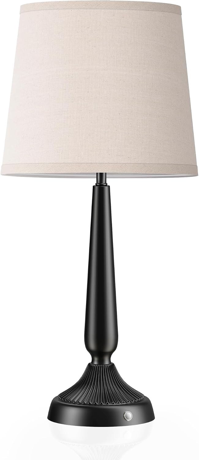PARTPHONER Cordless Table Lamp, 5000mAh Battery Rechargeable Touch Lamp, 3-Le...