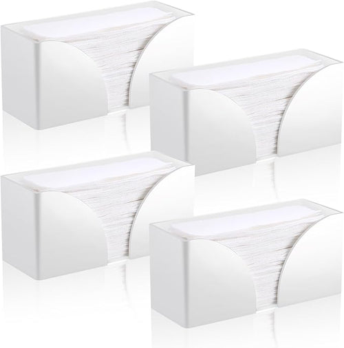 4Pack White Paper Towel Dispenser Countertop Acrylic Paper Towel Holder by AFOROEOA
