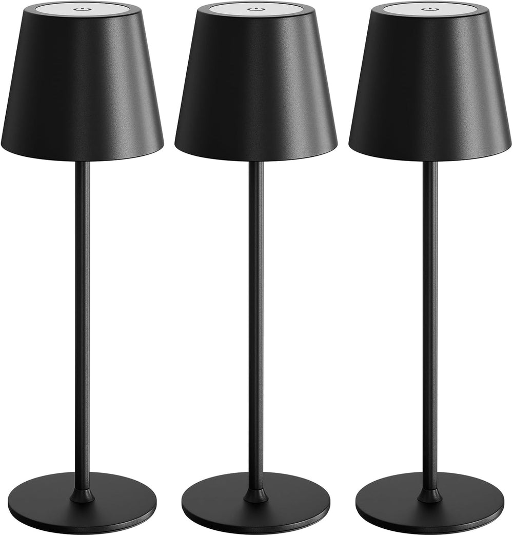 uuffoo 3 Pack Cordless Table Lamp Rechargeable 5000mAH Battery Operated Light...