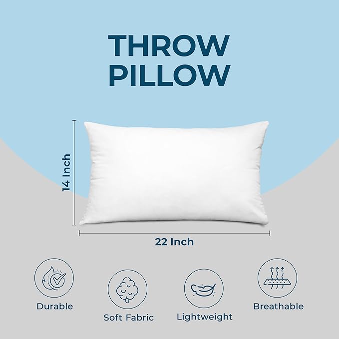 Utopia Bedding Throw Pillows – 14 x 22 Inches Down Alternative Pillows - Image 4