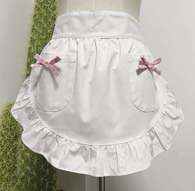 CRB Fashion Waist Apron Kitchen Cooking Restaurant Cotton Bistro Half Aprons - Image 2