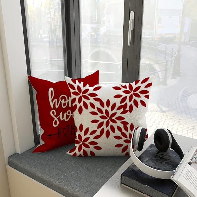 YCOLL Christmas Pillow Covers 18x18 Set of 4, Modern Sofa Throw Pillow Cover - Image 3