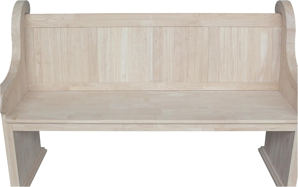 IC International Concepts, Sanctuary Bench, Solid Real Wood, Sturdy Parawood,...