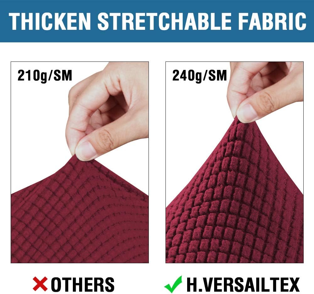 H.VERSAILTEX 4 Piece Stretch Sofa Covers for 3 Cushion Couch Covers for Livin...