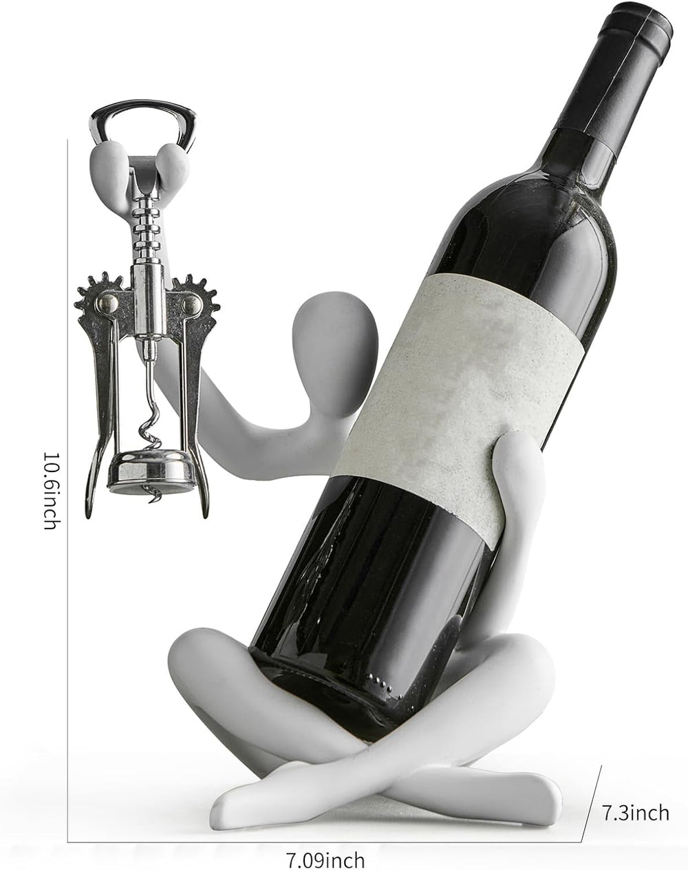 XINXUAN Abstract Wine Bottle Holder Home Decor, Resin Hollow-Out Design Decor...