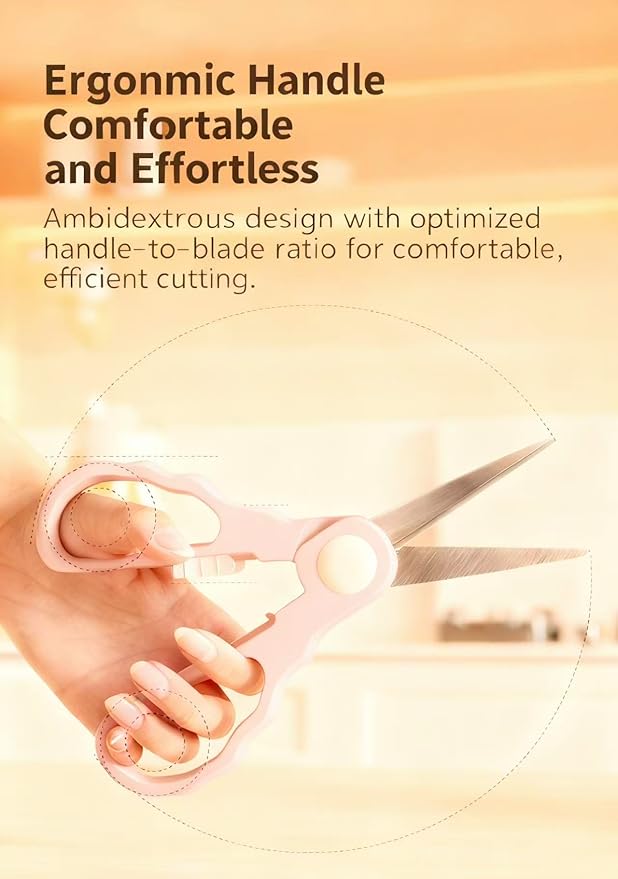 Baby Food Scissors with Travel Case, Portable Stainless Steel Shears with - Image 5