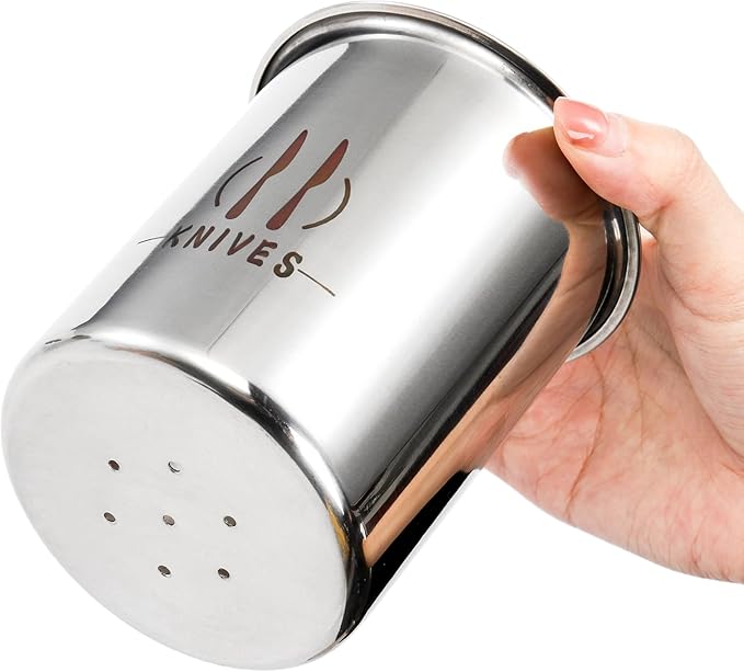 Lyellfe Silverware Holder for Countertop, Stainless Steel Cutlery Utensil - Image 3