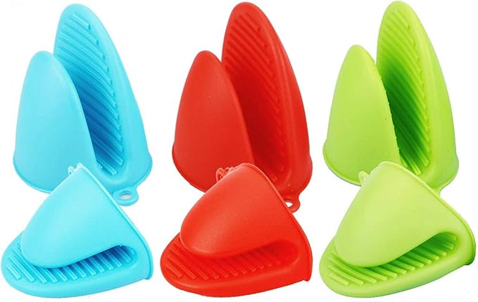 3 Pairs Mini Oven Mitts Gloves Silicone Heat Resistant Cooking Pinch Mitts by Acronde