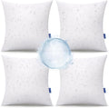 MIULEE 18x18 Outdoor Pillows,Set 4 Waterproof Soft Support Throw Pillows | Soft Support, Decorative Throw Inserts, Water Resistant for Patio Furniture and Garden