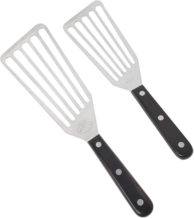 Fish Spatula, 2 Pack Stainless Steel Metal Spatula, Slotted Spatulas by YOLCAR