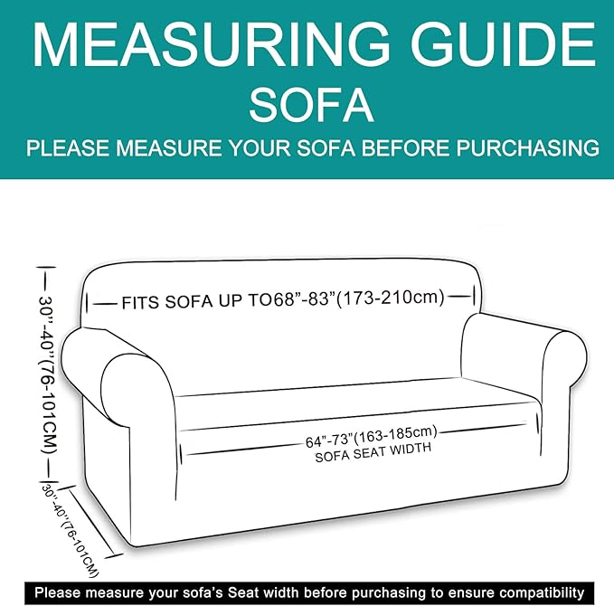 U-NICE HOME Stretch Couch Cover Sofa Cover Washable Sofa Slipcover Furniture - Image 6