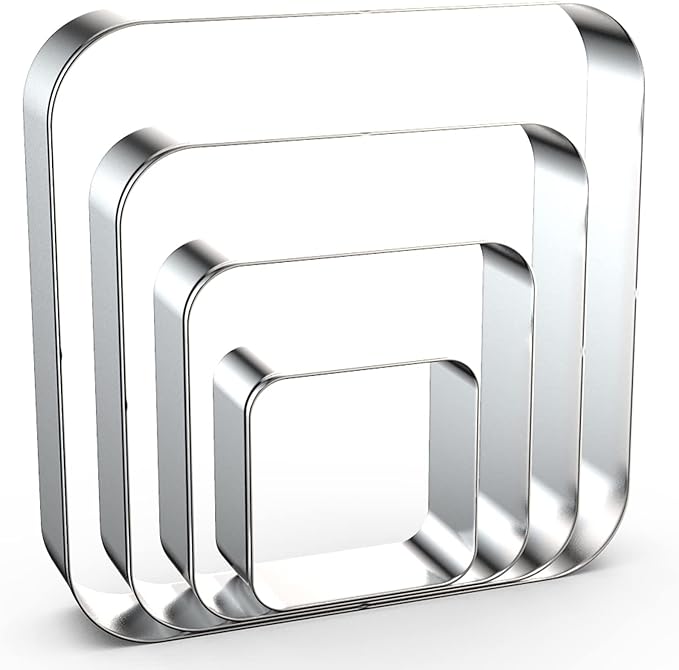 Rounded Square Cookie Cutter Set Large by QAAQS