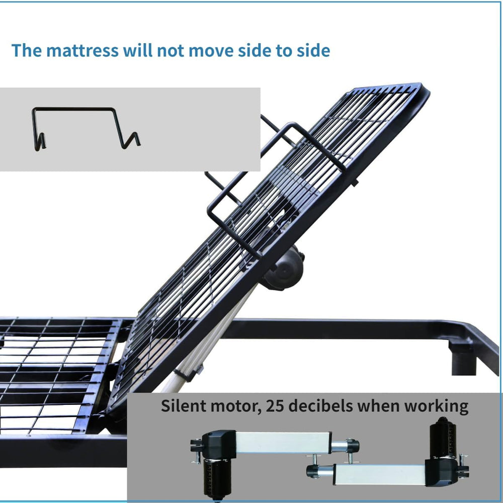 Adjustable Bed Frame Full Metal Frame Bears 705 lbs Head and Legs Can Lift In...