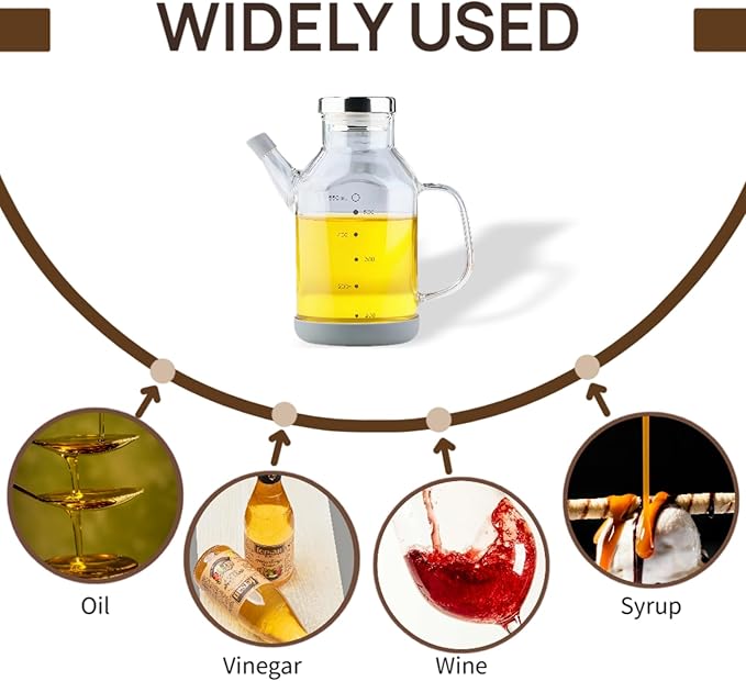 High Borosilicate Glass Oil Bottle-Olive Oil Dispenser - Image 5