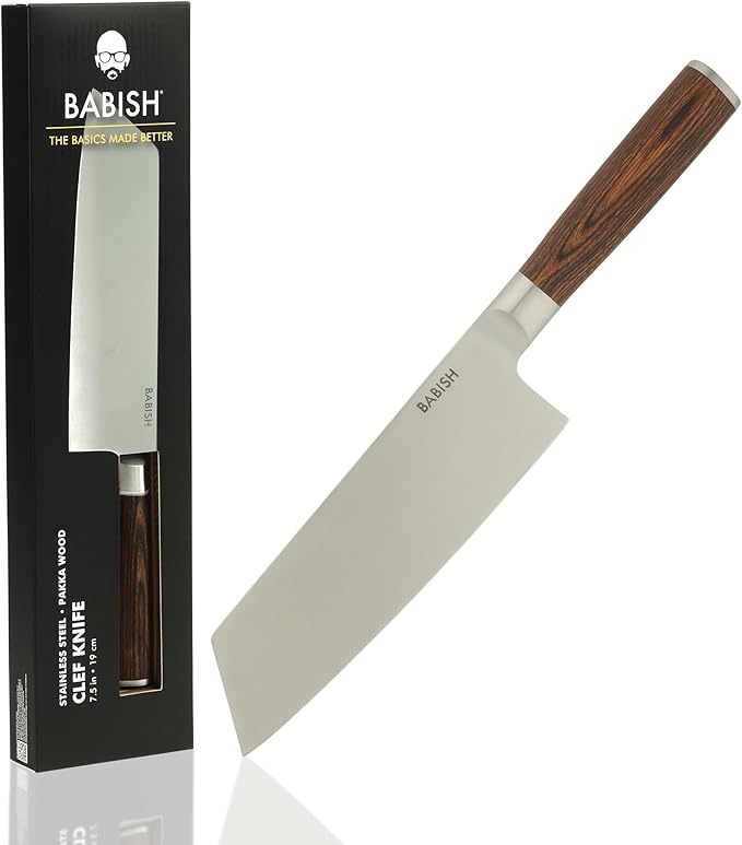 Babish 7.5-Inch Clef Knife – High-Carbon 1.4116 German Steel Kitchen Knife by Babish