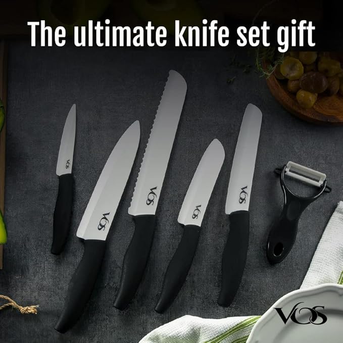 Vos Ceramic Knife with Peeler, Knives Set