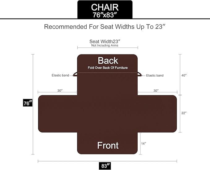 U-NICE HOME Recliner Chair Covers Reversible Chair Cover - Image 6