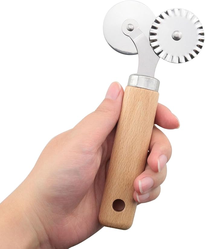 Stainless Steel Pastry Double Cutter Wheel 360 Degree Rolling Embossing Wheel - Image 5