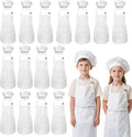 Kids Apron and Chef Hat Set, 30 Pieces Boys Girls Kids Apron by IAGBIBUI
