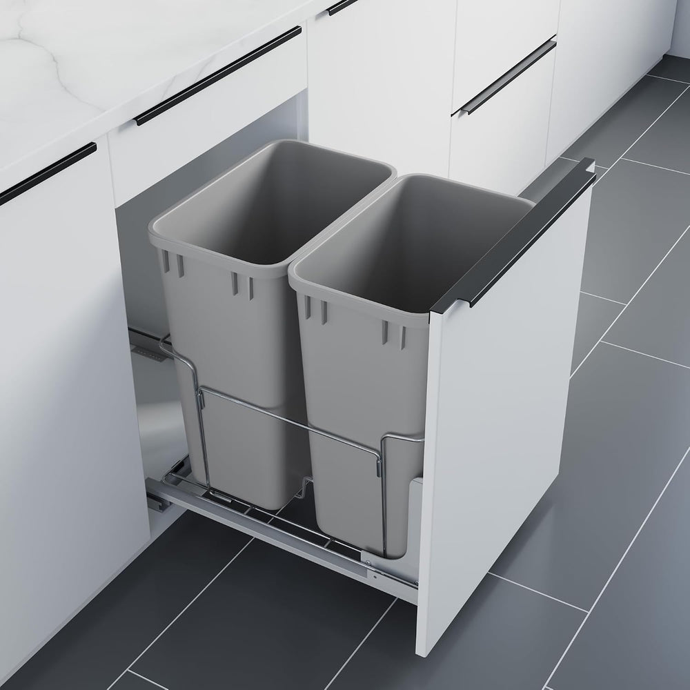 Dowell B18 Aluminum Base Wastebasket Pullout