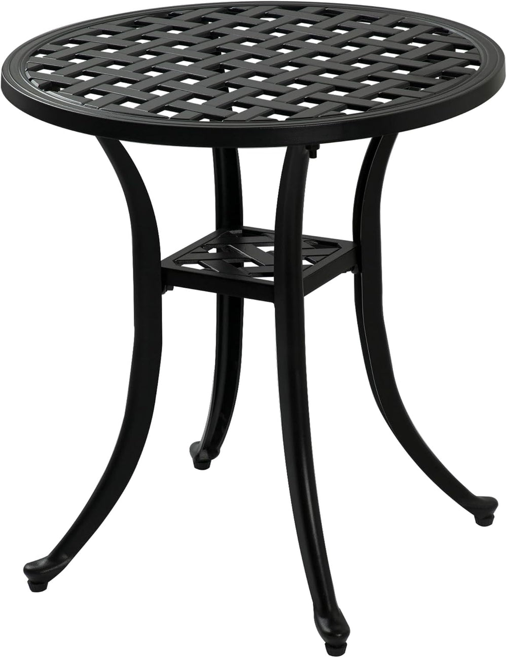Outdoor Cast Aluminum Side Table End Table for Patio, Backyard, Pool, Indoor ...