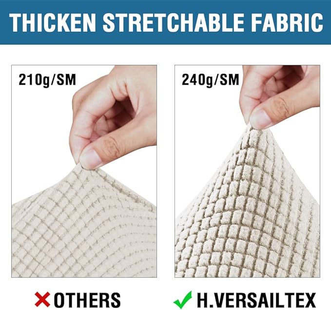 H.VERSAILTEX 3 Piece Stretch Sofa Covers - Image 5