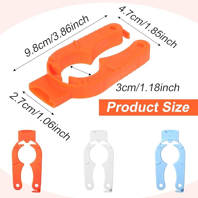 8 Pcs Water Bottle Opener Plastic Bottle Cap Opener Multi-Purpose Orange Soda - Image 2