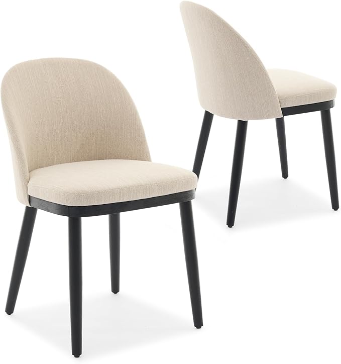 Garvee Wooden Dining Chairs Set of 4, Upholstered Kitchen Dining Room Chair, ...