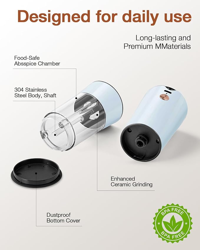Gravity Electric Salt and Pepper Grinder Set - Image 4