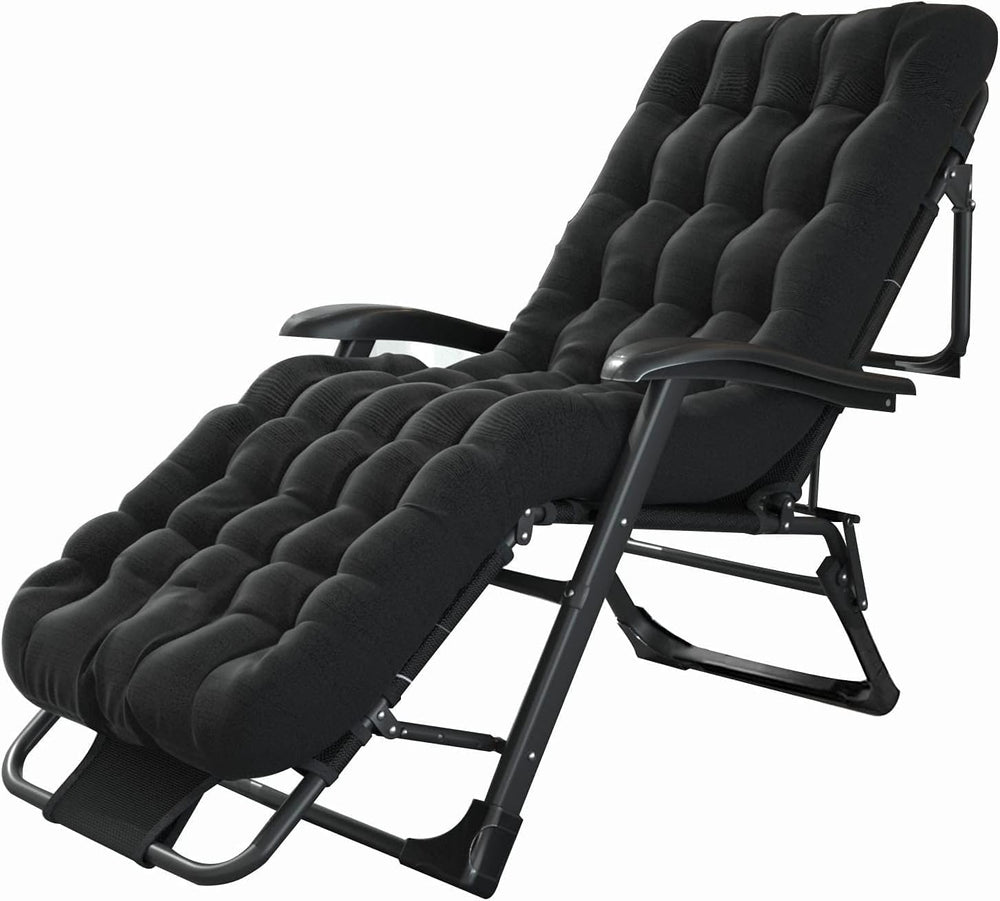 Padded Lounge Chair Wider Armrest Adjustable Portable Recliner with Head Supp...