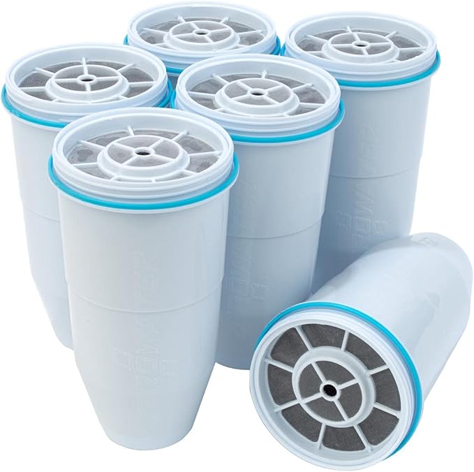 ZeroWater ZR-001 One-Pack Water Filter Replacement Cartridge, 3 x pack of 2 by ZeroWater