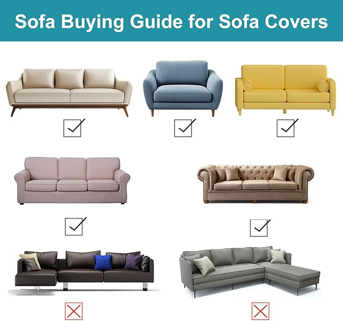 U-NICE HOME Loveseat Cover Stretch Couch Cover Sofa Cover Sofa Slipcover - Image 7