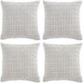 Fancy Homi 4 Packs Pure White Decorative Throw Pillow Covers 20x20 Inch by Fancy+Homi