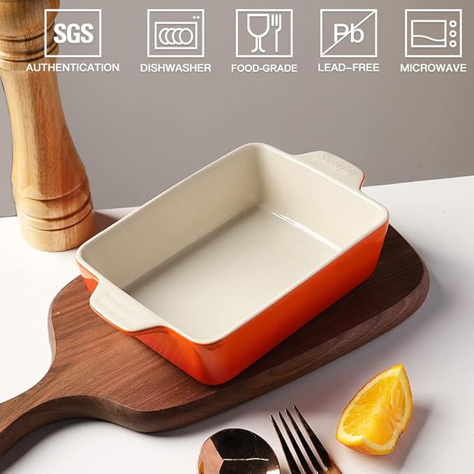 Sweejar Ceramic Baking Dish, Rectangular Small Baking Pan - Image 2