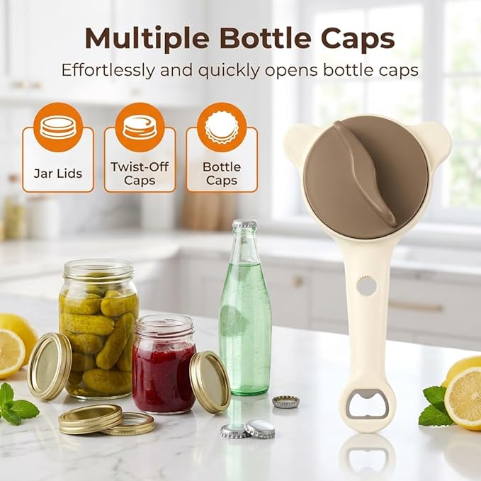 4-in-1 Jar Opener for Seniors -Adjustable Lid Opener - Image 3