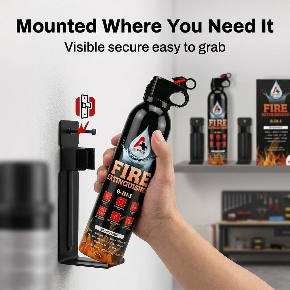 A+ Safety Fire Extinguisher, Portable, Safe to Store in Cars & Garages, G...