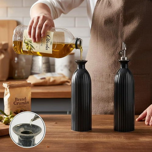 17 oz Ceramic Olive Oil Bottle Dispenser - Image 2