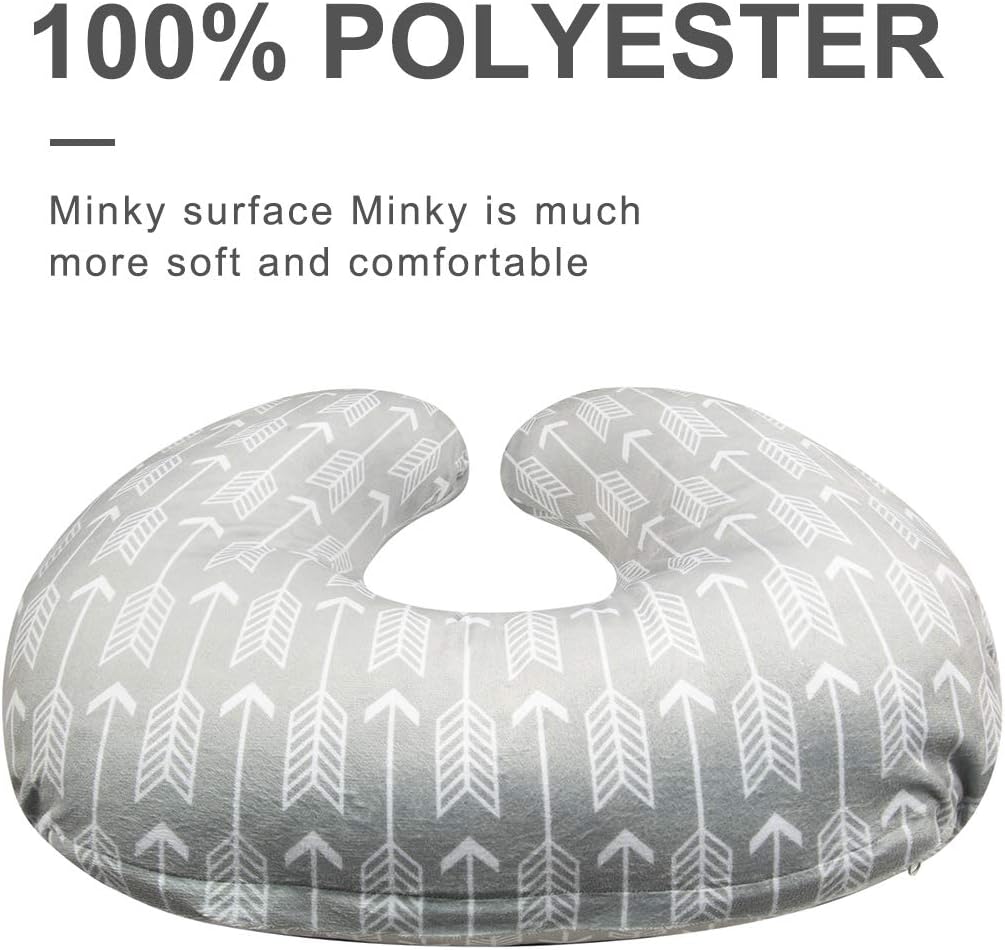 ALVABABY Minky Nursing Pillow Cover | Soft and Comfortable| Best for Breastfeeding Moms | Soft Fabric Fits Snug On Infant Nursing Pillows to Mothers While Breast Feeding MT-M01