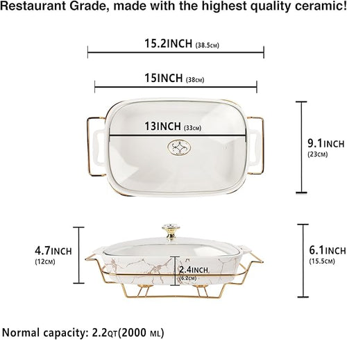 13" x 9" Ceramic Casserole Dish - Image 2