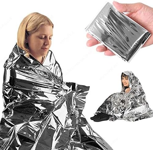HealthyLine Emergency Mylar Thermal Sleeping Blanket, 50-Pack