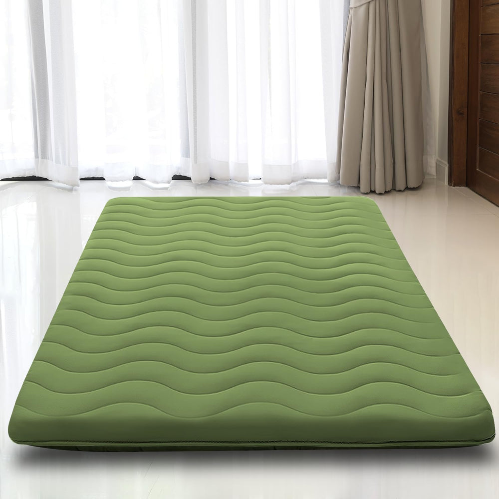 SCHNAUZER HOME Japanese Floor Mattress Futon Mattress Twin 3.5" Thick Green