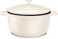Large Dutch Oven Pot with Lid-7.5QT Cast Aluminum Oven Pot with Two Handles by INSETFY
