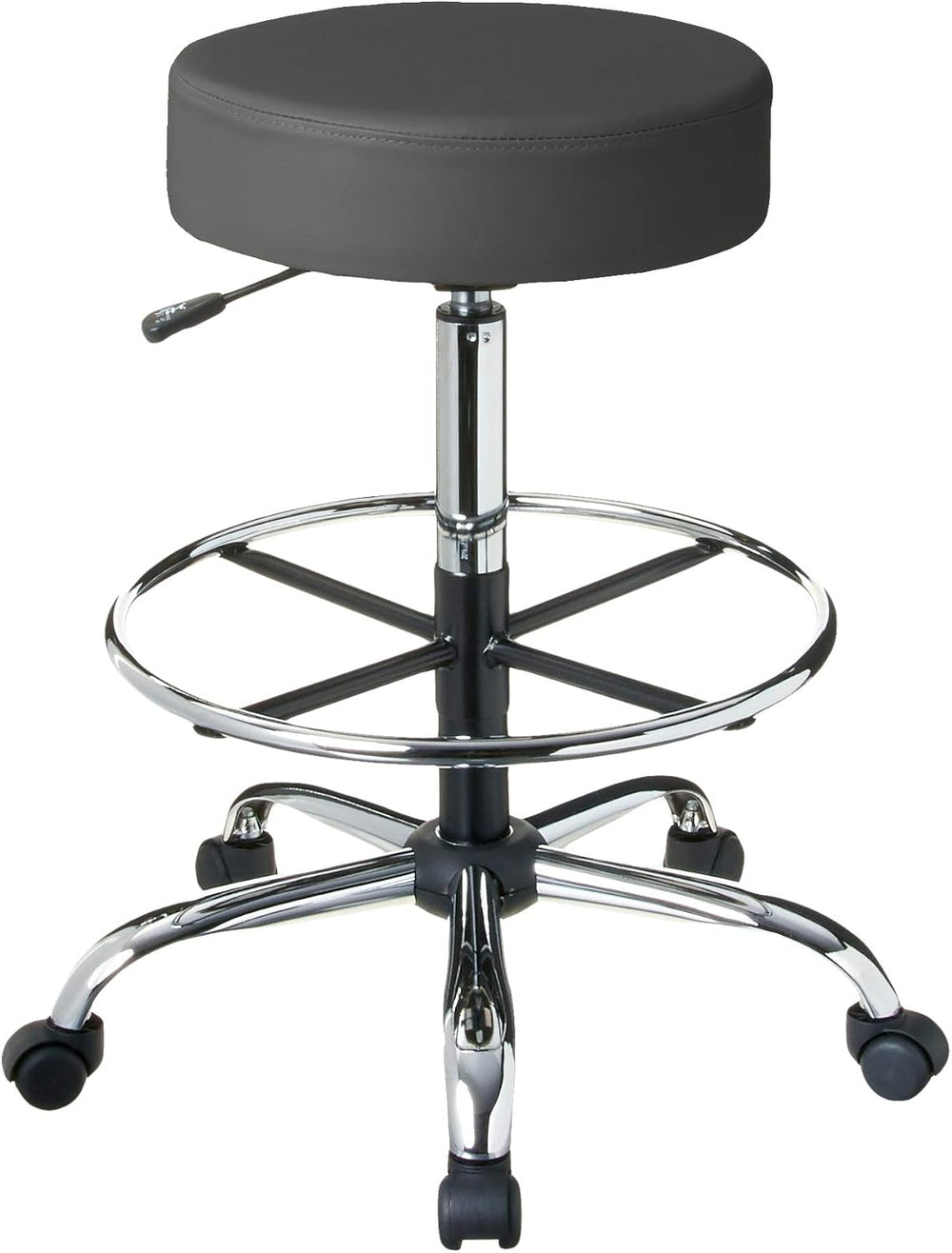 Boss Office Products Adjustable 16" Drafting Stool, Grey