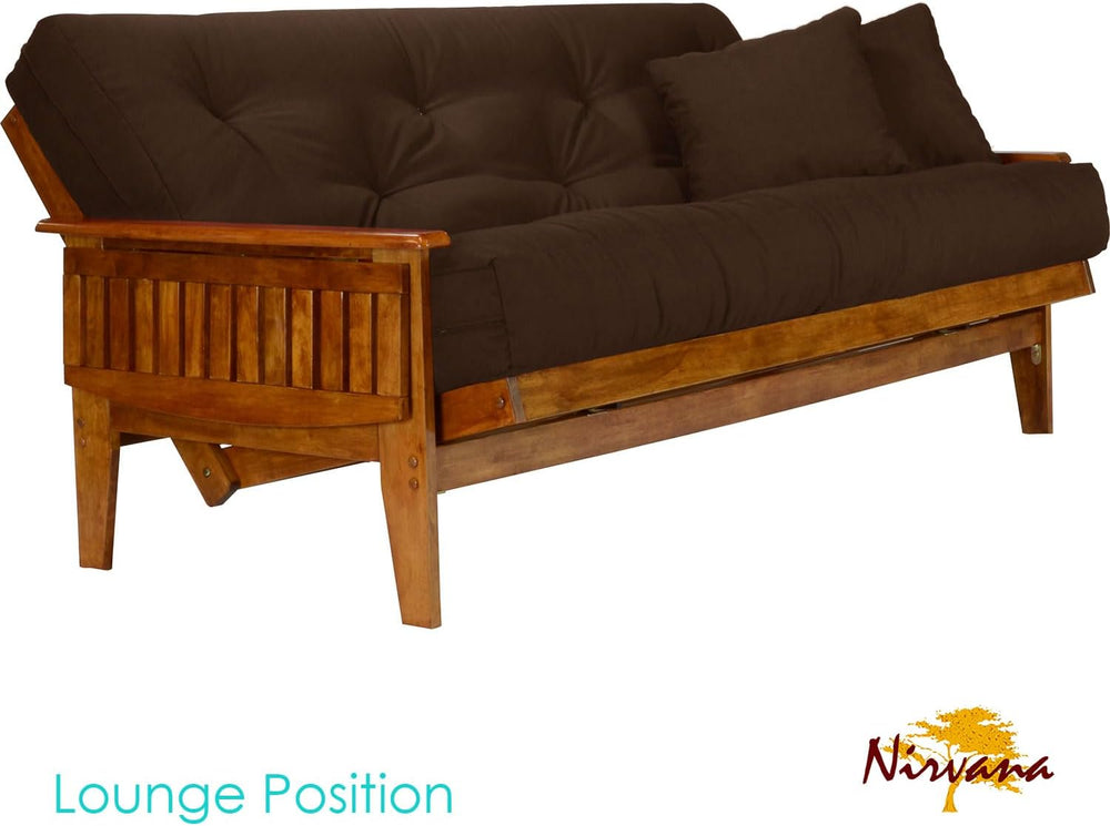 Nirvana Futons Eastridge Futon Set - Full Size, Frame, 8" Mattress, Micr...
