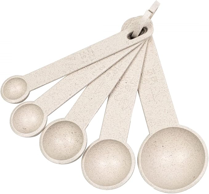 Beille Cream Wheat Straw Measuring Cups Spoons Set Cooking Baking Tools 10pc - Image 6