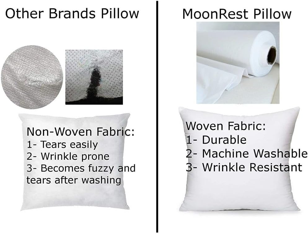 MoonRest® 14x36 Inch Synthetic Down Alternative Rectangle Pillow Insert Form ...