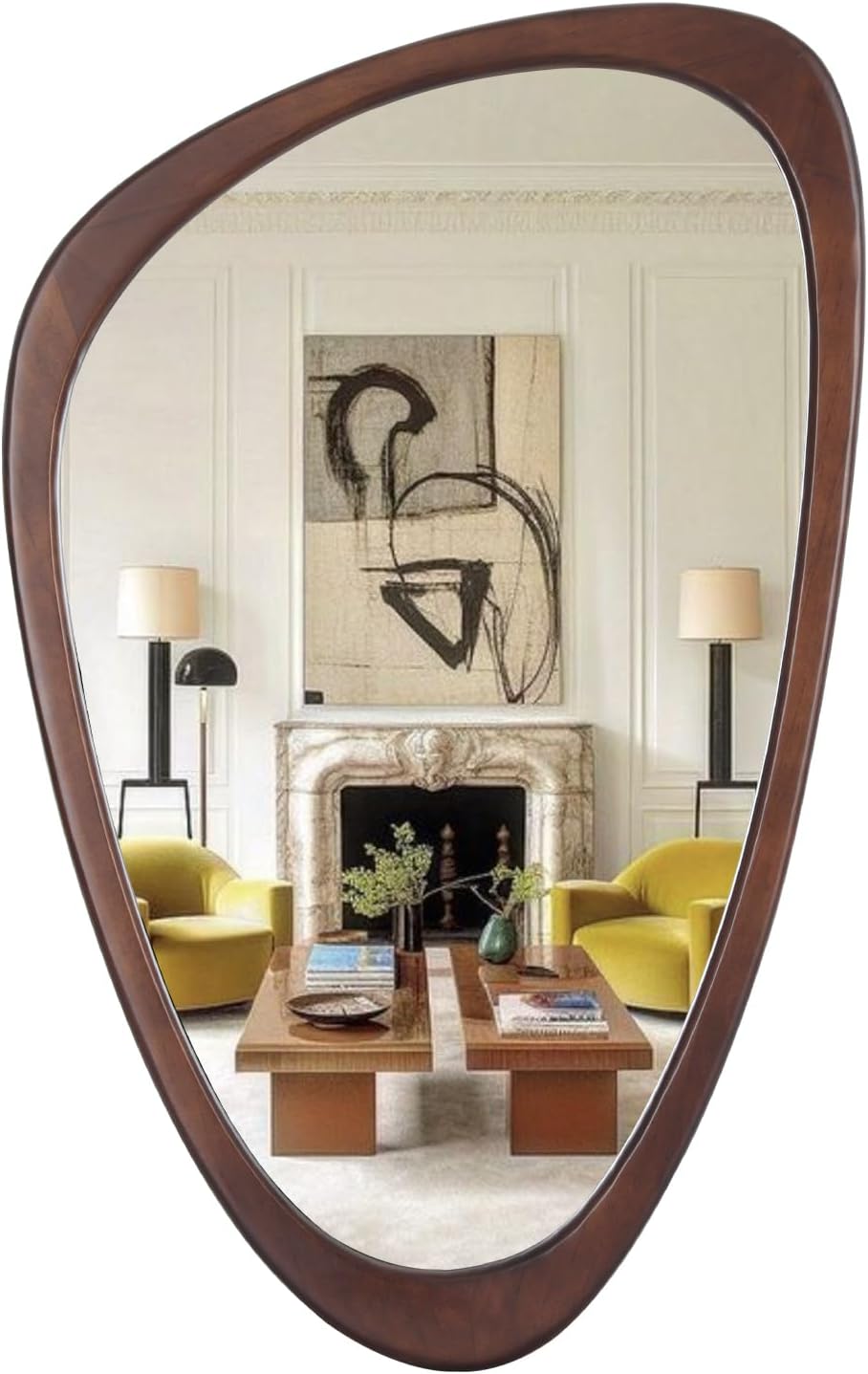 WallBeyond 30" H x 19" W Asymmetrical Mirror, Irregular Wall Mirror...